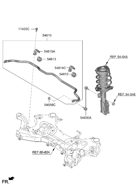 2022 Hyundai Elantra N Front Suspension Control Arm Diagram