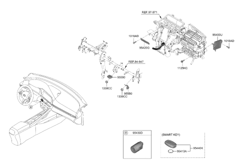 2022 Hyundai Elantra N FOB-SMART KEY Diagram for 95440-IB000