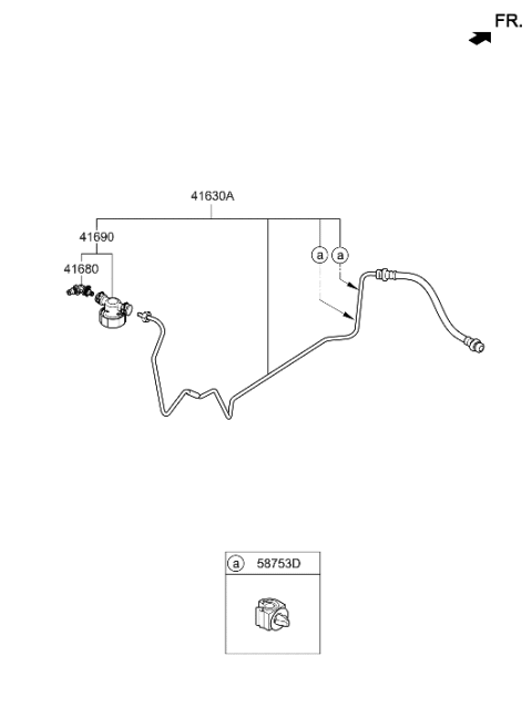 2022 Hyundai Elantra N TUBE ASSY-CLUTCH Diagram for 41630-IB100