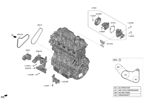 2023 Hyundai Elantra N Coolant Pump Diagram