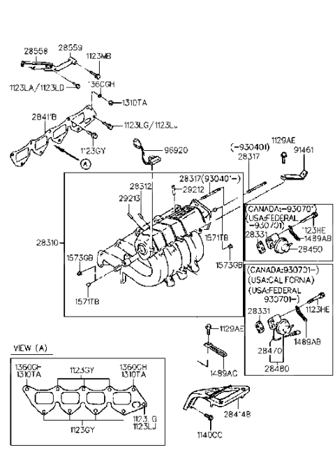 2006 Hyundai Sonata Valve & Sensor Assembly-EGR Diagram for 28480-33090