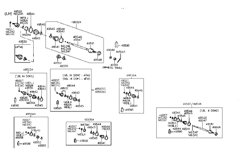 1995 Hyundai Elantra Old Body Style Drive Shaft Diagram 2