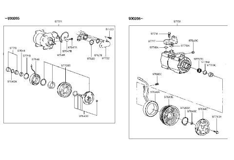 2005 Hyundai Sonata PULLEY Assembly-Air Conditioning Compressor Diagram for 97643-28300