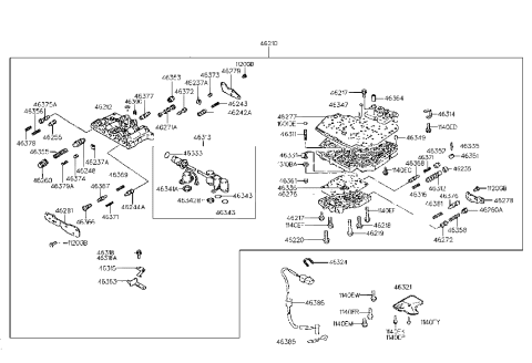 2005 Hyundai Sonata Sensor-Oil Temperature Diagram for 46386-34110