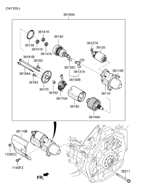 2015 Hyundai Azera Starter Diagram 2