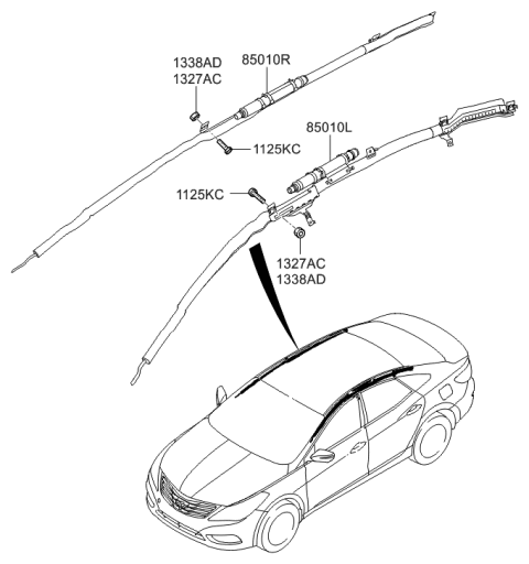 2015 Hyundai Azera Air Bag System Diagram 1