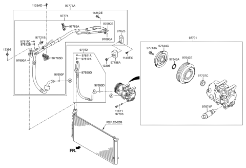 2015 Hyundai Azera Air conditioning System-Cooler Line Diagram