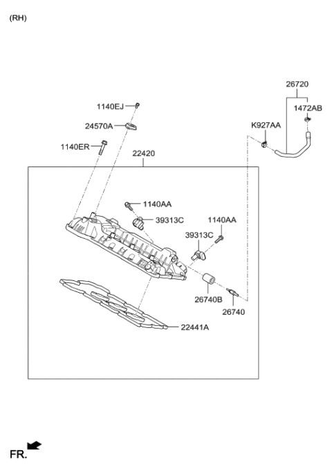 2016 Hyundai Azera Rocker Cover Diagram 2