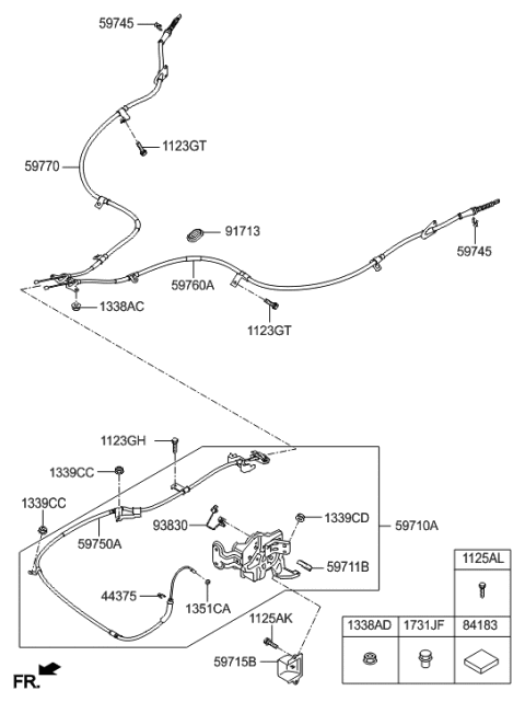 2015 Hyundai Azera Parking Brake System Diagram 1