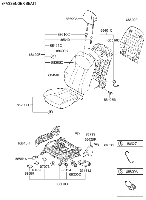 2016 Hyundai Azera Unit-ODU(PODS) Diagram for 88952-3V700