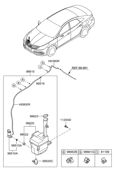 2016 Hyundai Azera Windshield Washer Diagram