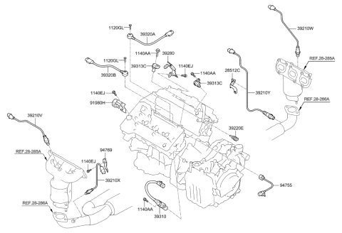 2015 Hyundai Azera Electronic Control Diagram 1