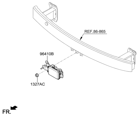2002 Hyundai Sonata Module Assembly-Automatic Cruise Diagram for 96400-3V100