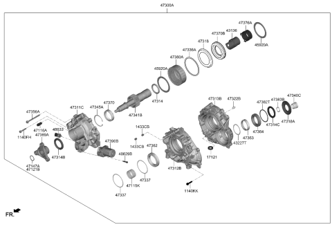 2023 Hyundai Genesis G90 Transfer Assy Diagram 3