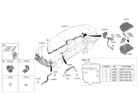 2007 Hyundai Azera MIDIFUSE-225A Diagram for 18790-04953