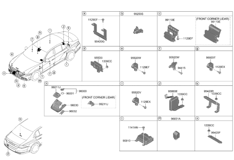 2023 Hyundai Genesis G90 Relay & Module Diagram 1