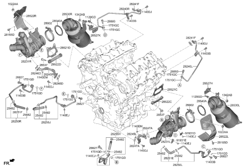 2023 Hyundai Genesis G90 Exhaust Manifold Diagram 1