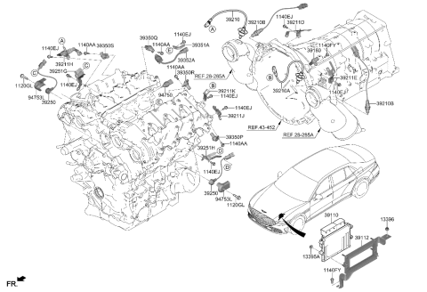 2023 Hyundai Genesis G90 Electronic Control Diagram