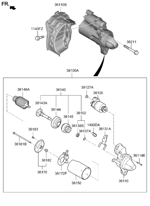 2023 Hyundai Genesis G90 Starter Diagram 1