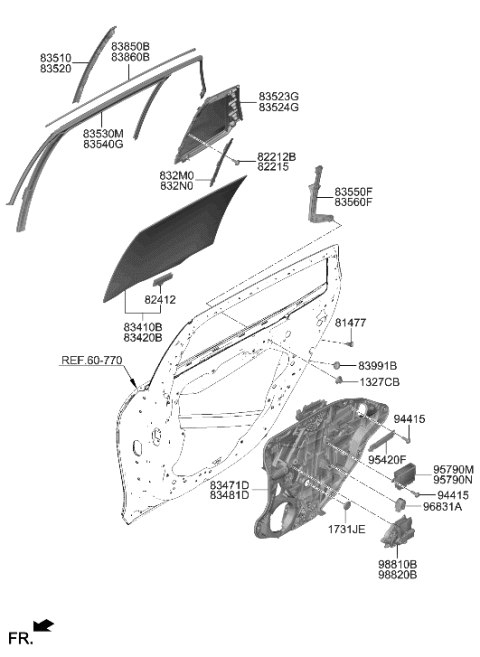 2023 Hyundai Genesis G90 ANTENNA ASSY-SMARTKEY Diagram for 95460-CN100