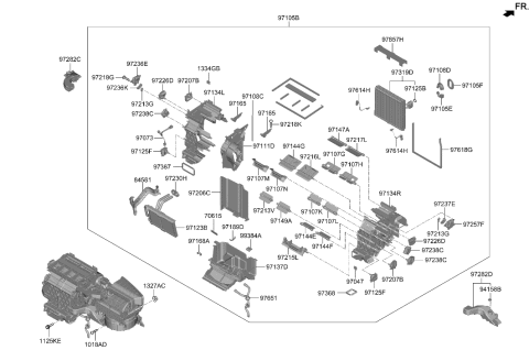 2023 Hyundai Genesis G90 Heater System-Heater & Blower Diagram 1
