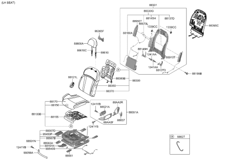 2023 Hyundai Genesis G90 Front Seat Diagram 2