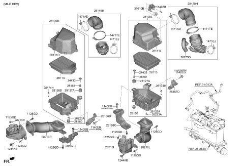 2023 Hyundai Genesis G90 Air Cleaner Diagram 2