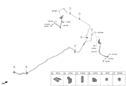 2023 Hyundai Genesis G90 Brake Fluid Line Diagram 2