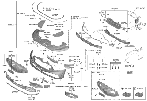 2023 Hyundai Genesis G90 Bolt(Windshield Washer) Diagram for 11254-06306-B