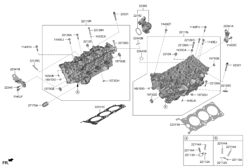 2023 Hyundai Genesis G90 Cylinder Head Diagram