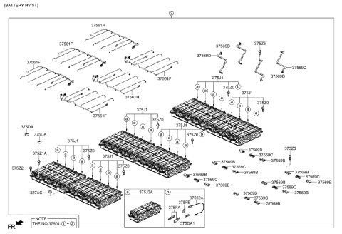 1991 Hyundai Elantra BATTERY MODULE ASSY-TYPE A Diagram for 375J1-GI000