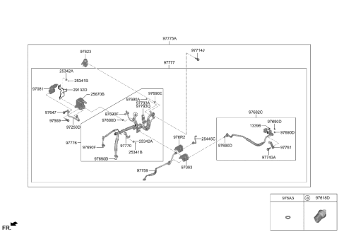 1991 Hyundai Elantra TUBE-SUCTION & LIQUID Diagram for 97777-GI000