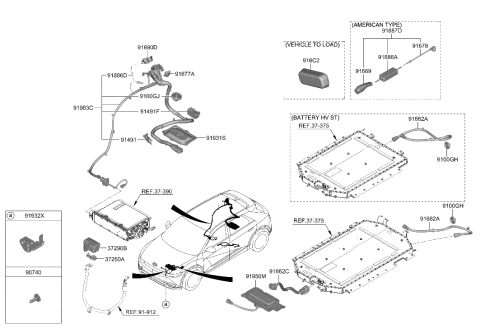 2022 Hyundai Ioniq 5 CAP-BATT(+) Diagram for 91975-GI010