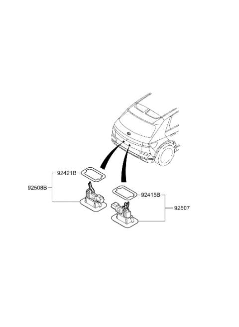 2023 Hyundai Ioniq 5 License Plate & Interior Lamp Diagram