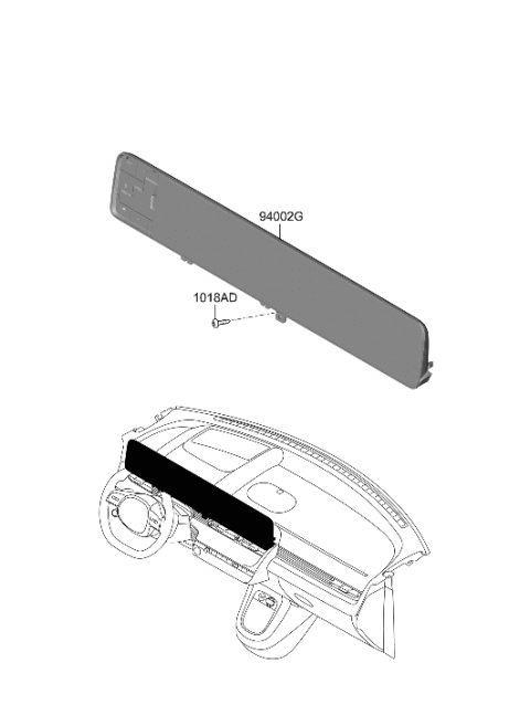 2022 Hyundai Ioniq 5 CLUSTER ASSY-INSTRUMENT Diagram for 94003-GI000-YPK