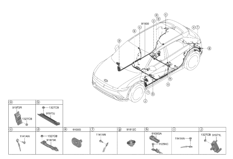 2016 Hyundai Azera GROMMET Diagram for 91981-AA010