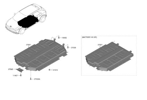 2023 Hyundai Ioniq 5 High Voltage Battery System Diagram 3