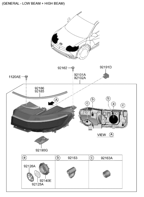 2022 Hyundai Ioniq 5 Head Lamp Diagram 2