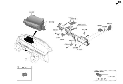 1991 Hyundai Elantra SW ASSY-BUTTON START Diagram for 93502-GI000-RET