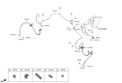 2023 Hyundai Ioniq 5 Brake Fluid Line Diagram 1