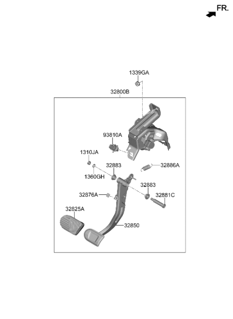 2023 Hyundai Ioniq 5 Brake & Clutch Pedal Diagram