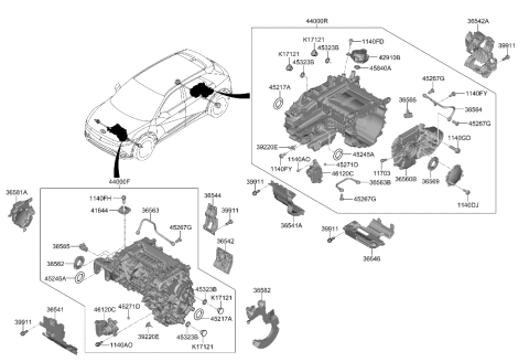 2023 Hyundai Ioniq 5 Traction Motor & Gdu Assy Diagram 1