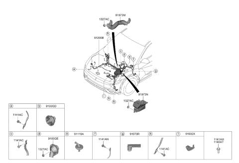 2023 Hyundai Ioniq 5 PROTECTOR-WIRING Diagram for 91961-GI030