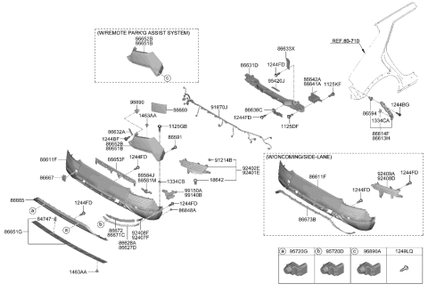 2023 Hyundai Ioniq 5 BEAM-RR BUMPER Diagram for 86631-GI100