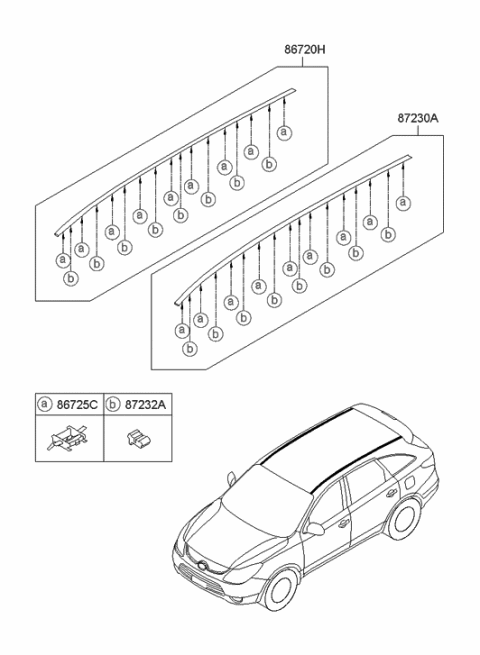 2009 Hyundai Veracruz Roof Rack Diagram 2