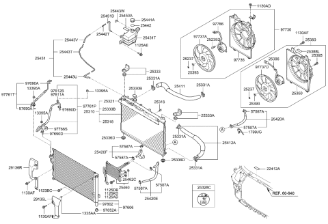 2012 Hyundai Veracruz Reservoir Tank Diagram for 25431-3J001