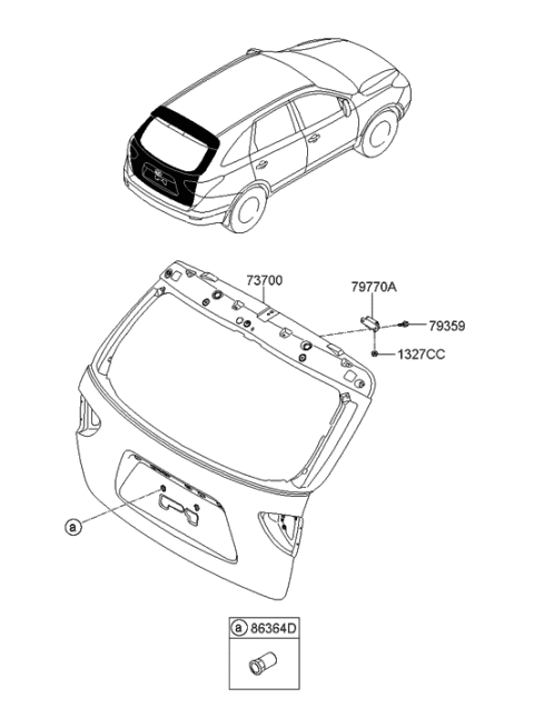 2009 Hyundai Veracruz Tail Gate Diagram