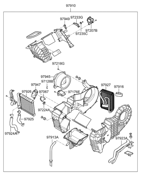 2011 Hyundai Veracruz Motor & Wheel Assembly Diagram for 97945-3J000