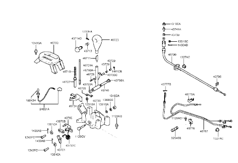 1999 Hyundai Sonata Clip-Pipe Diagram for 43788-37700