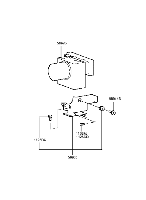 2001 Hyundai Sonata Old Body Style Hydraulic Module Diagram